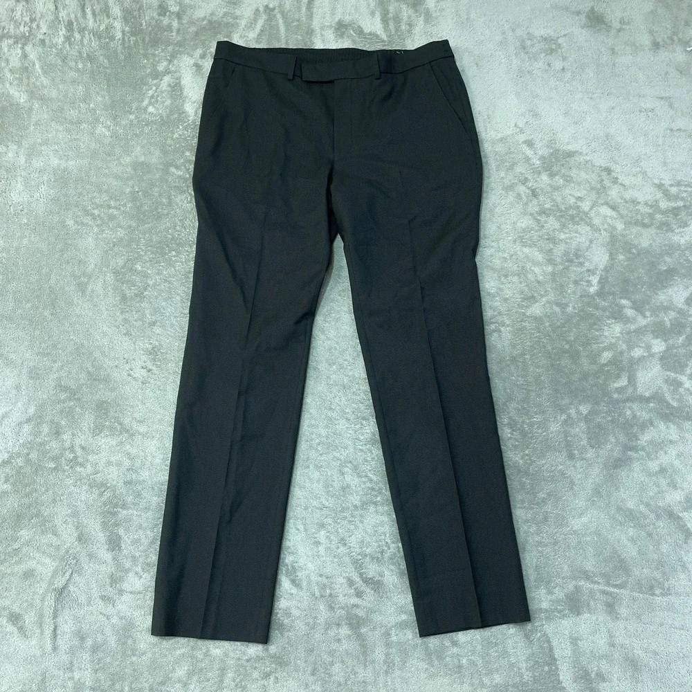 NWT Kenneth Cole Reaction Dress Pants Men's 37x32 Black Slim Fit